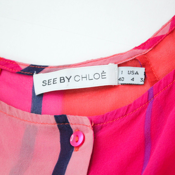 See by Chloe Silk Blouse Pink - Picture 6 of 12